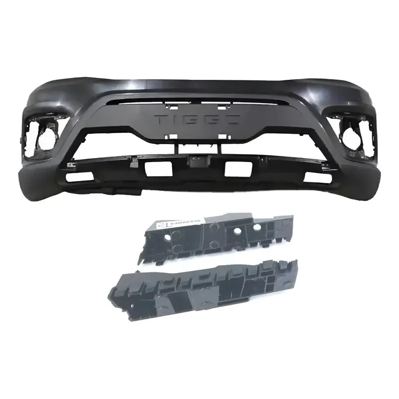 Parachoque delantero Chery Tiggo 2 (incluye par de Ménsulas) negro